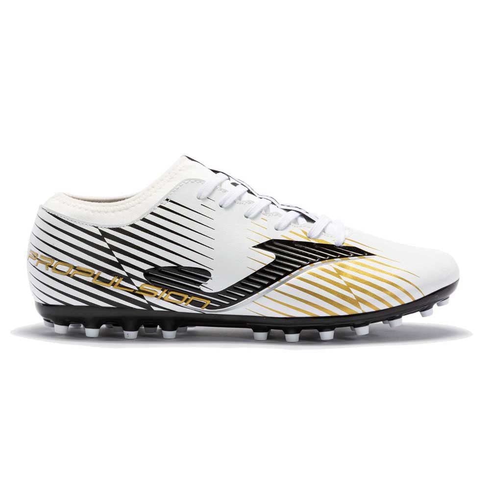 Joma Men's Propulsion Cup 2302 Blanco Negro Artificial Grass Low-Top Sneakers, 10 UK
