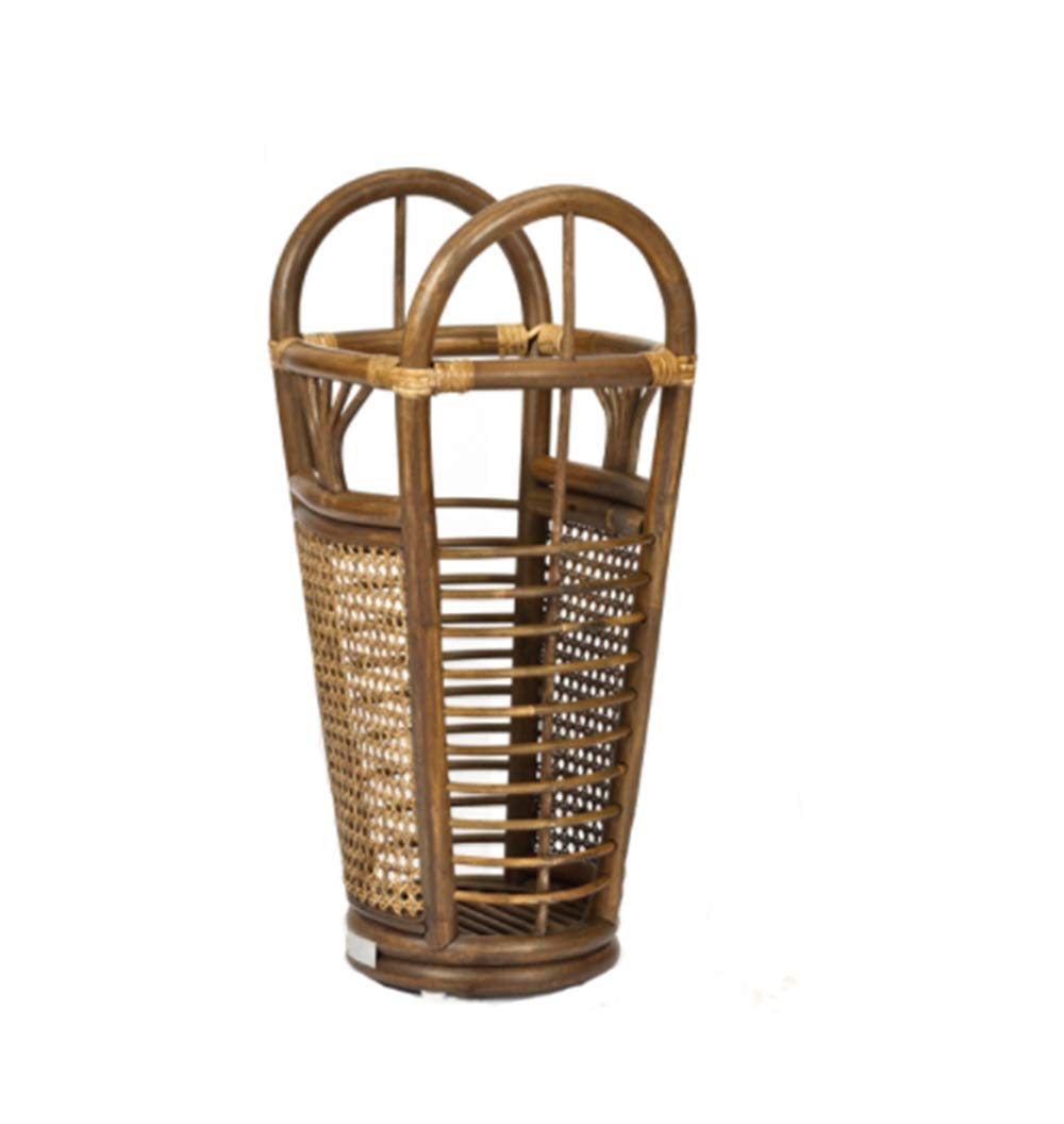 Baril de parapluie pour maison et hôtel en rotin tressé style nature