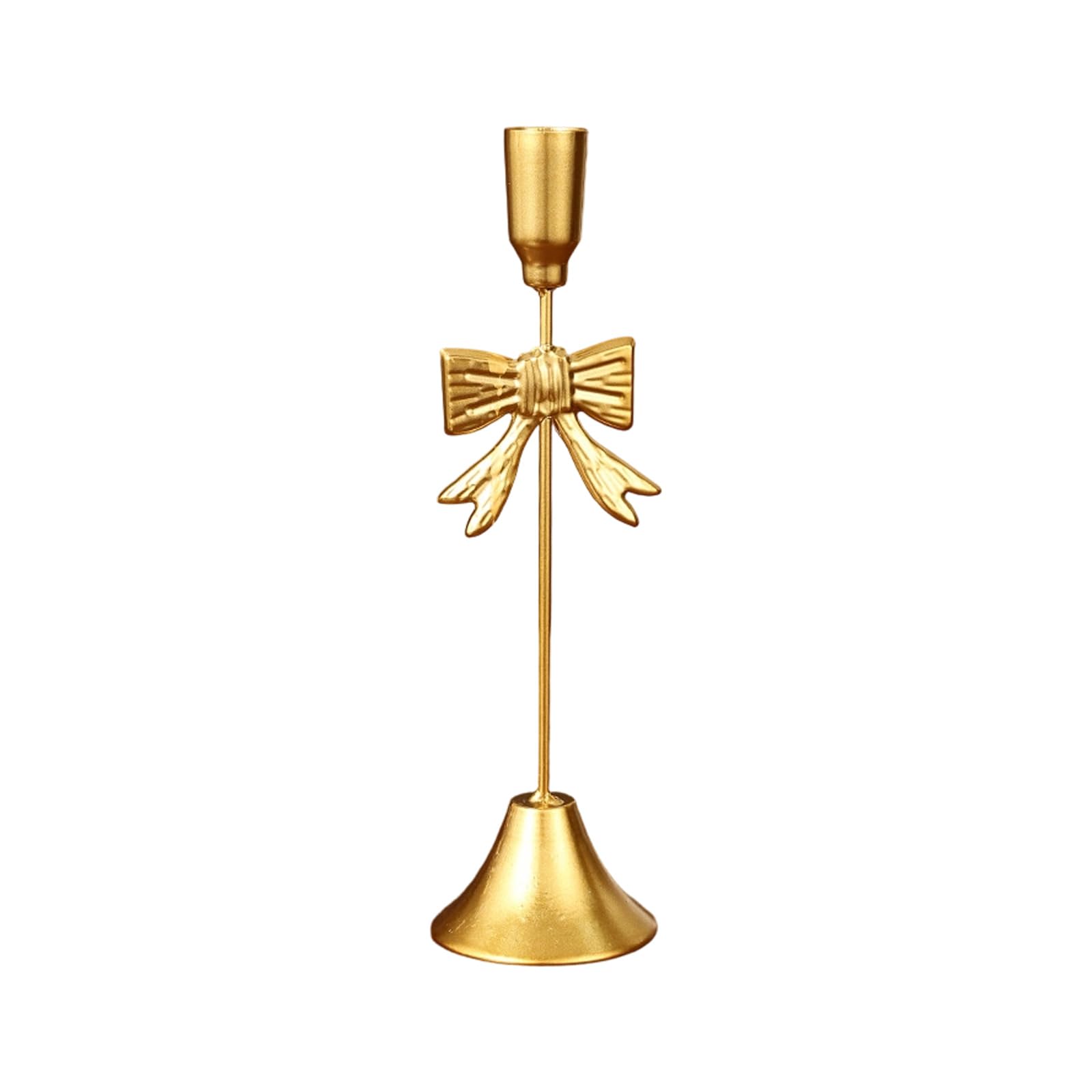 Ekoama Decorative Candle Stands Iron Taper Candle Holders Bowknot Candlestick Holders for Wedding,Dinning,Party Decorations