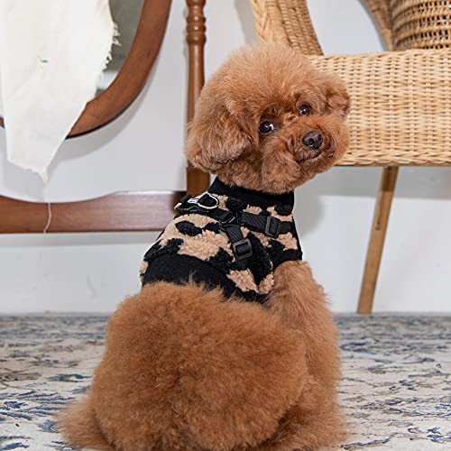 Puppia Serval Jacket Dog Harness Pullover Warm Winter Flower Pattern For Small And Medium Dog, Beige, Medium #TOP2