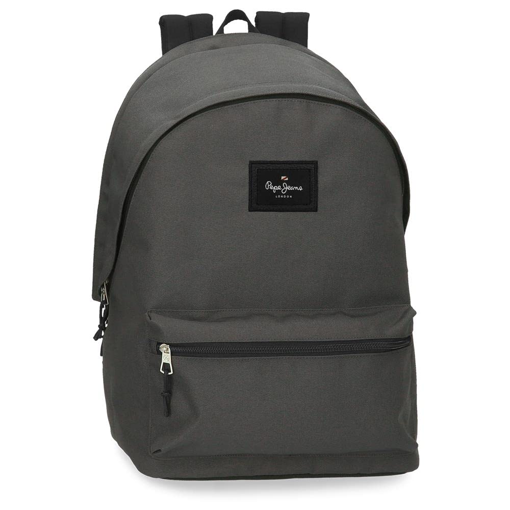 Pepe Jeans Aris Mochila para Portátil Doble Compartimento 15,6" Gris 31x44x15 cms Poliéster 20,46L