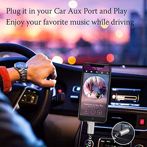 [Apple MFi Certified] iPhone to 3.5mm Car AUX Stereo Audio Cable (3FT/1M), Lightning to 3.5mm Nylon AUX Adapter Compatible with iPhone 14/13 Pro/12/11/XS/XR/X 8 7/iPad to Home Stereo/Speaker/Headphone - Thumbnail 7