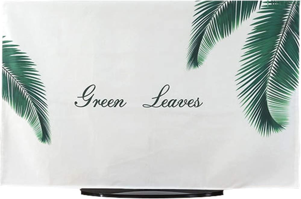 Premium Quality Wrinkle Free Polycotton Indoor TV Dustproof Cover Cloth(Leaf 2, 32")