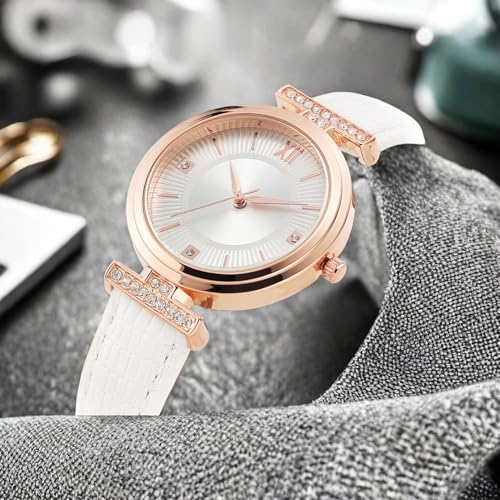 Damen Uhren Leder Quarzuhr wasserdichte Mode Armbanduhr für Frauen Damen Mädchen Daily Life Travel Date Uhr – Bild 6