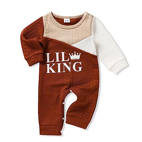 Image of TITKKOP Newborn Baby Boy Romper Long Sleeve Outfits Jumpsuit Clothes Bodysuit One-Piece Romper