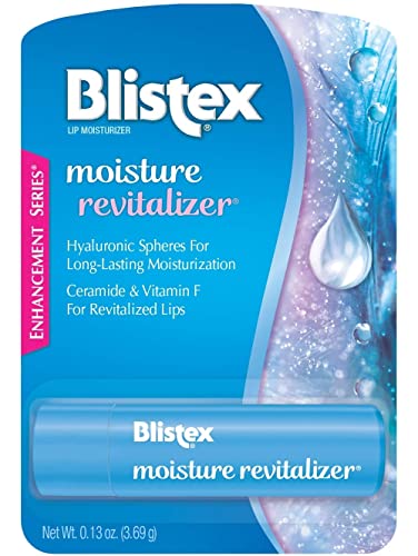 Blistex Moisture Revitalizer Lip Balm, Ceramide & Vitamin F and Hyaluronic Formula, 0.13 OZ - 2 Pack