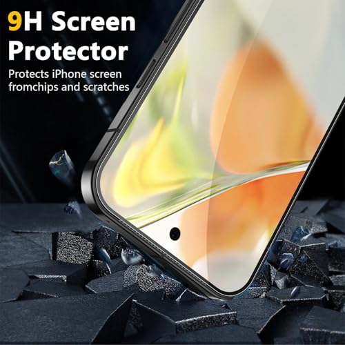 Image of 2 Pack Screen Protector for Google Pixel 9 with 2 Pack Camera Lens Protector, 9H Tempered Glass, Fingerprint Unlocking, Bubble Free
