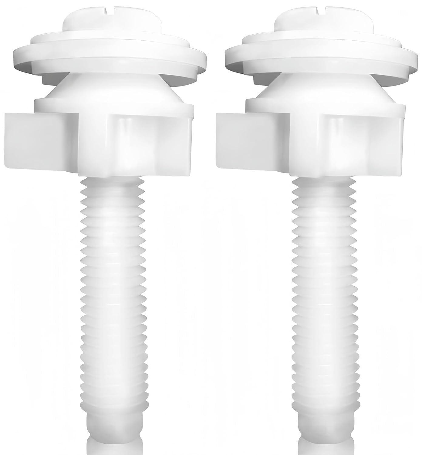 2 Pack Plastic Toilet Seat Screws,Toilet Lid Screws,Toilet Seat Screws Replacement Kit,Toilet Seat Plastic Bolts