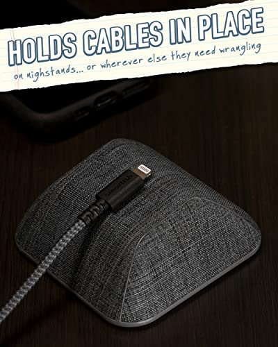 Smartish Magnetic Cord Holder - Cable Wrangler Organizer With Magnet Clips For Charger Management On Desktop, Nightstand, Or Side Table - No. 2 Pencil Gray #TOP1