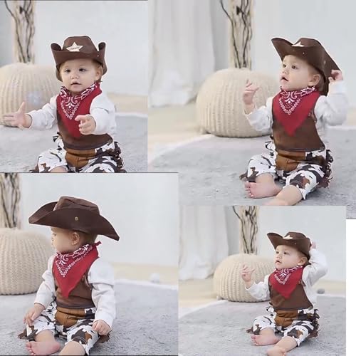 Disfraz de vaquero/a para bebé 2-3 años miniatura 5