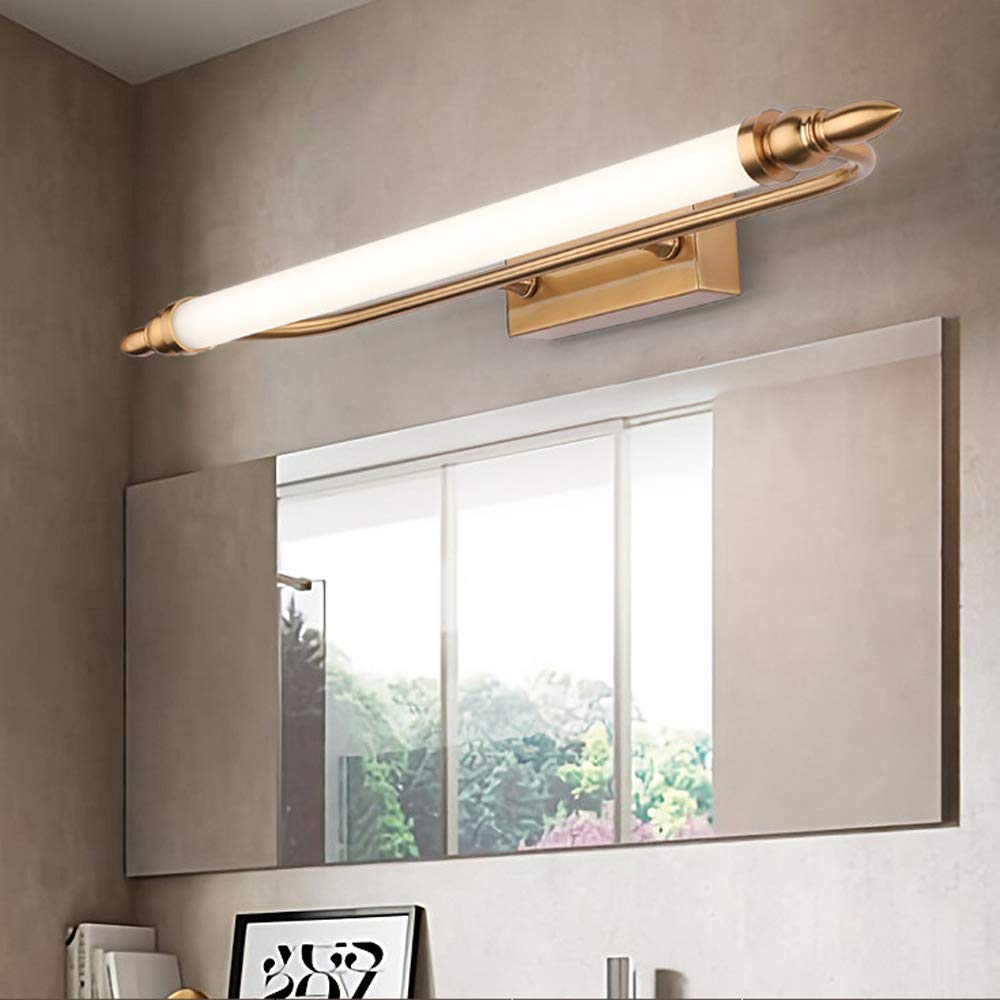 Éclairage avant miroir LED, lampes miroir bain, lumières miroir courtoisie vintage, applique murale laiton ultra lumineuse pour éclairage avant miroir salle bain, peinture murale, coiffeuse, blanc