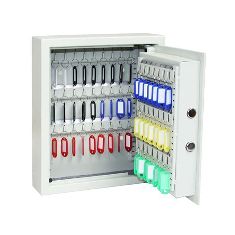 FELGNER Schlüsseltresor mit elektronischem Pin Code Sicherheitsschloss | 48 Haken | farbige Schlüsselanhänger | Robuster Schlüsselsafe Schlüsselschrank aus Stahl | Ideal für Zuhause oder Büro