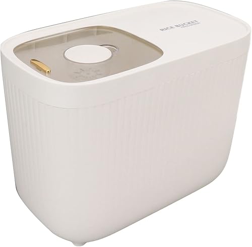 Diydeg Recipiente de almacenamiento de arroz, dispensador de cereales grande de plástico, recipientes de almacenamiento de alimentos con tapas