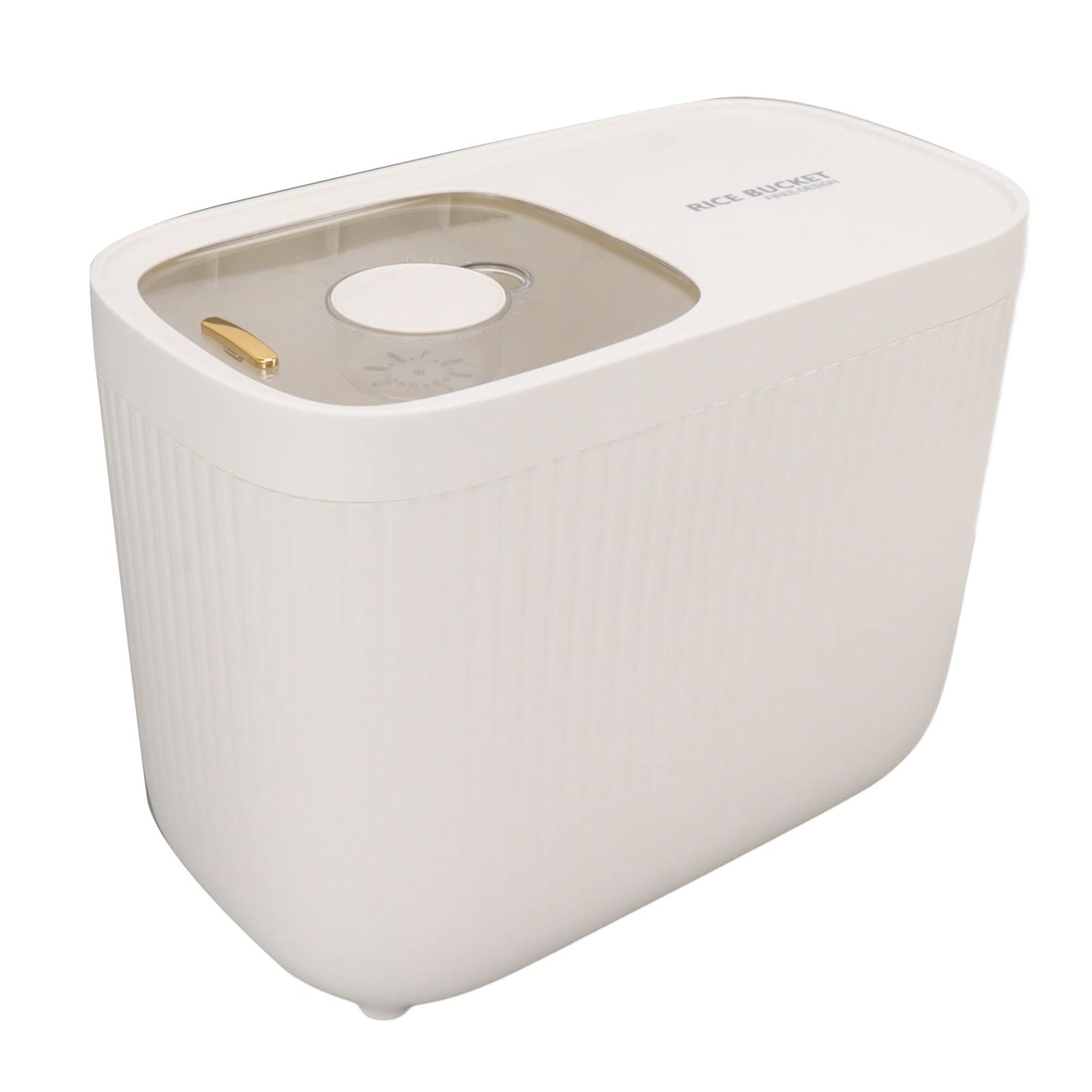 Yosoo Health Gear Kunststoff-Reiskübel mit Transparentem Deckel, Reisbehälter, ABS-PP-Metall, 48,4 Oz, Luftdichter Deckel für die Lagerung von Reis, Mehl, Bohnen, Getreide in der Küche, Speisekammer