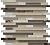 Simple Tile - 5 Sheets Glass and Stone Mosaic Tile for Kitchen Backsplash, Bathroom Shower Wall, Etc, "Horizon Collection", Mixed Strips, 12"X12"X5/16" (Set of 5 Sheets, GM 2203 - Chocolate)