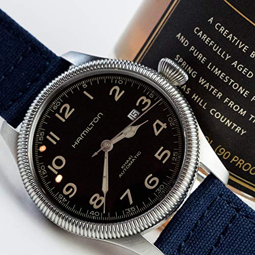 Image of 22mm Navy Blue - BARTON Canvas Quick Release Watch Band Straps - Choose Color & Width - 18mm, 20mm, or 22mm - Black PVD Buckle