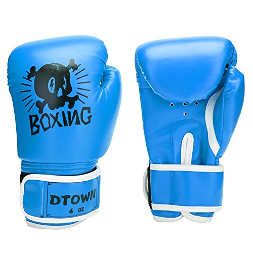 Dtown Kids Boxing Gloves 4oz 6oz Youth Boxing Gloves for Age 3 to 7 Years, Boys and Girls Training Boxing Gloves for Punching Bag, Kickboxing, Muay Thai, MMA - Thumbnail 2