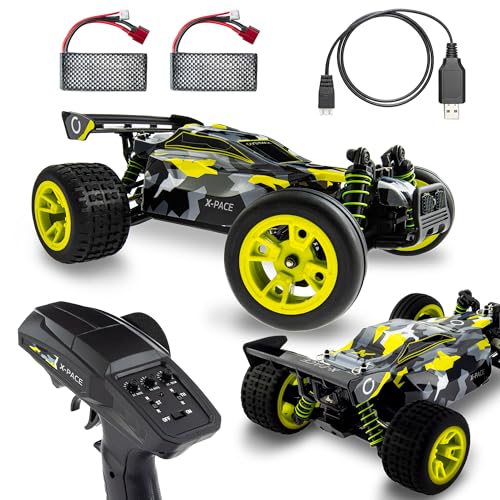 Overmax X-Pace RC Plane 4x4 Speed Tracción 45kmh Alcance 100 Metros Suspensión de Resorte Independiente Luces LED Big Car Conducir sin Cargar: 30 Minutos