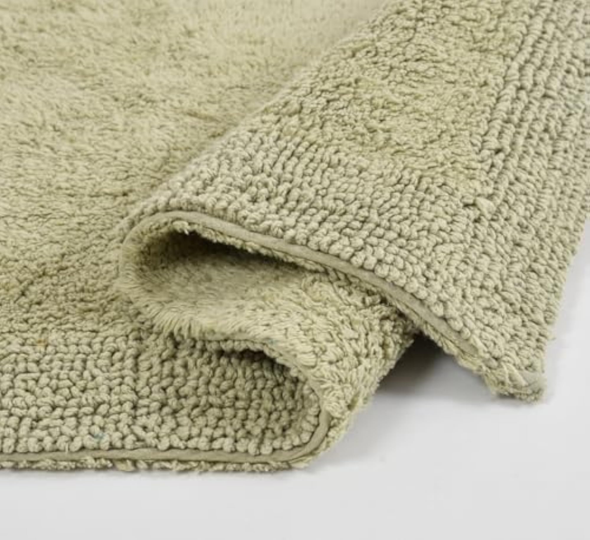 Sage Green 100% Cotton Bathmat, Ultra-Soft & Absorbent