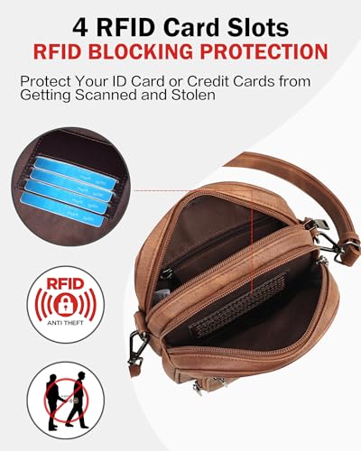 FADEON Small Crossbody Bags For Women Cell Phone Purses, Mini Wallet Purse Crossbody Handbag with Card Slots - Image 6