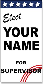 Elect Your Name for Supervisor Custom Black Blue Red Decal Sticker Store Sign Sticks to Any Surface