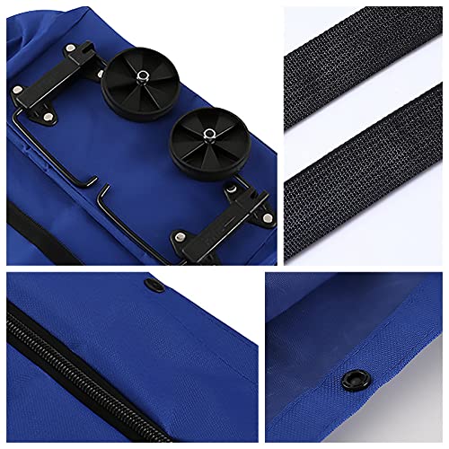 YAXIDAEVER Faltbare Trolley-Taschen,Einkaufstrolley Einkaufstasche mit Rollen,2 In 1 Faltbare Einkaufswagen für Zuhause… – Bild 5