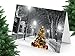 One Jade Lane - Lighted Tree in the Snow, Set of 20 Holiday Cards & Envelopes, 5x7, Heavy Stock.