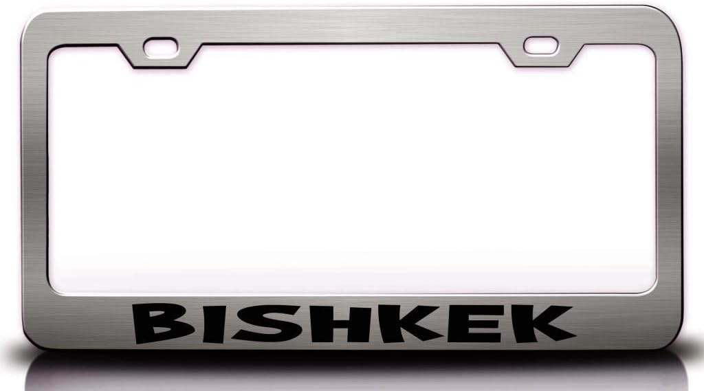 Bishkek Kyrgyzstan Cities of The World Metal Car SUV Truck License Plate Frame Ch t79