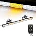 V-SEK 24 LED 27" Hazard Emergency Warning Tow Traffic Advisor Flash Strobe Directional Light Bar With Wireless Remote Control (White/Yellow)