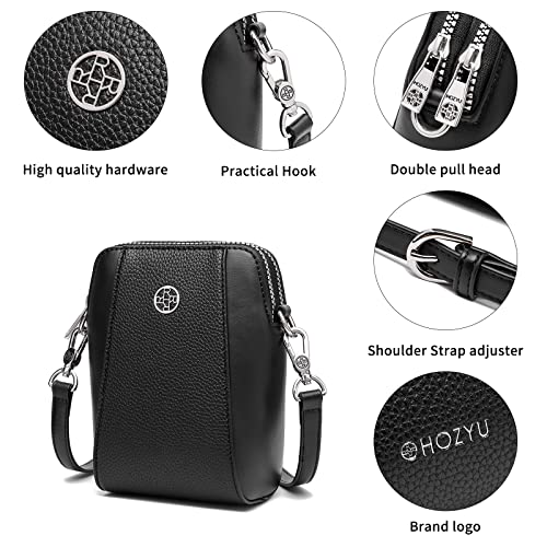 Image of Women's Leather Phone Crossbody Shoulder Bag with Wallet