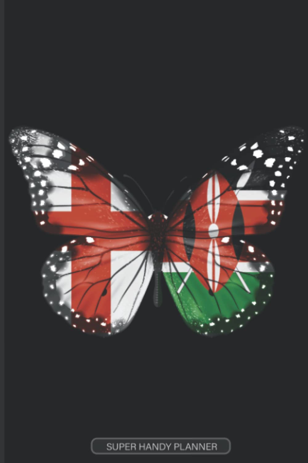 Planner: English Kenyan Flag Combined Butterfly Flags Of England Kenya