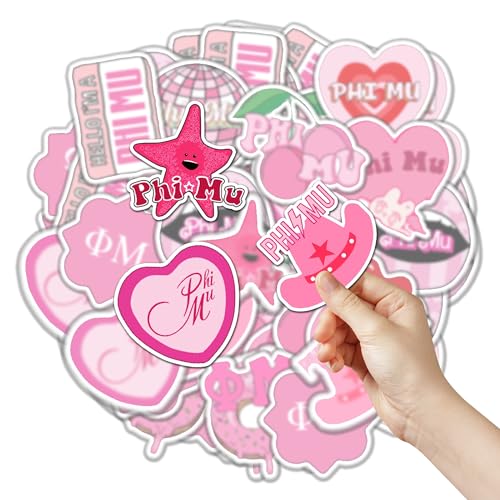 BETANAS Sticker 50 PCS with 5 Sheets Vinyl Decal Phi Removable Car Laptop M Bottle Waterproof Females Label Phone Skateboard Guitar Luggage PC Motorcycle Bike Funny Gift