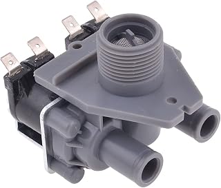 Válvula solenoide de Lavadora AC 220-240V 1,1 Pulgadas de diámetro Gris Negro