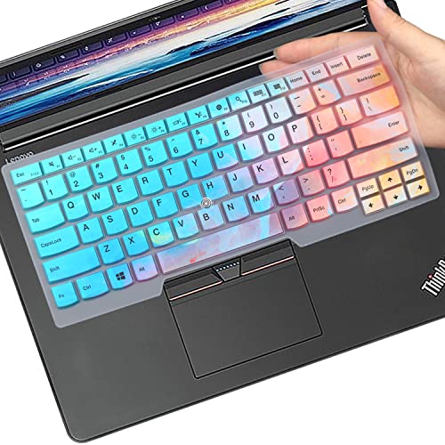 Image of Keyboard Cover for 14 inch Lenovo Thinkpad T14 Gen 2 /1, E14 Gen 4 /3 /2, T14s Gen 3 /2 /1, L14 Gen 3 /2, Thinkpad T490 T495 T480 T480S T470, ThinkPad P14s, X1 Carbon 8th /7th /6th, Thinkpad X1 Extreme Gen 1 2 3