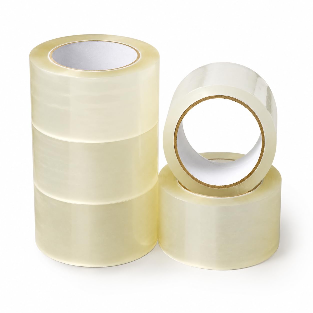 72 Rollen Packband Transparent – 70 mm x 66 m, Vorratspack, Leise Abrollend & Reißfest