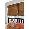 Cape Cod Cordless Flatweave Bamboo Roman Shade with Valance Maple