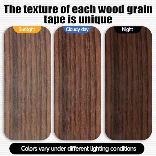 Lusofie 582765_1-HOLZMASERUNGS-REPARATURBAND Walnut Color Wood Grain Repair Tape Self Adhesive Wood Grain Tape 1.9Inch×32Ft Durable Realistic Multi-Use Patch thumb #4