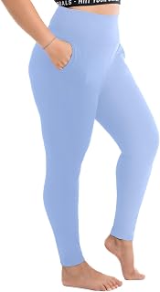 Walifrey Plus Size Leggings with Pockets for Women | High Waist,Opaque,Tummy Control,Soft Yoga Pants,Running Workout or Daily Wear