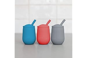 ezpz Mini Cup + Straw 3-Pack for Infants & Toddlers 12m+