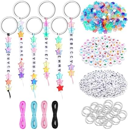 Festables Keychains 556PCS Keychain Making Kit, Key Chain Making Kit, DIY Craft Kit with ...