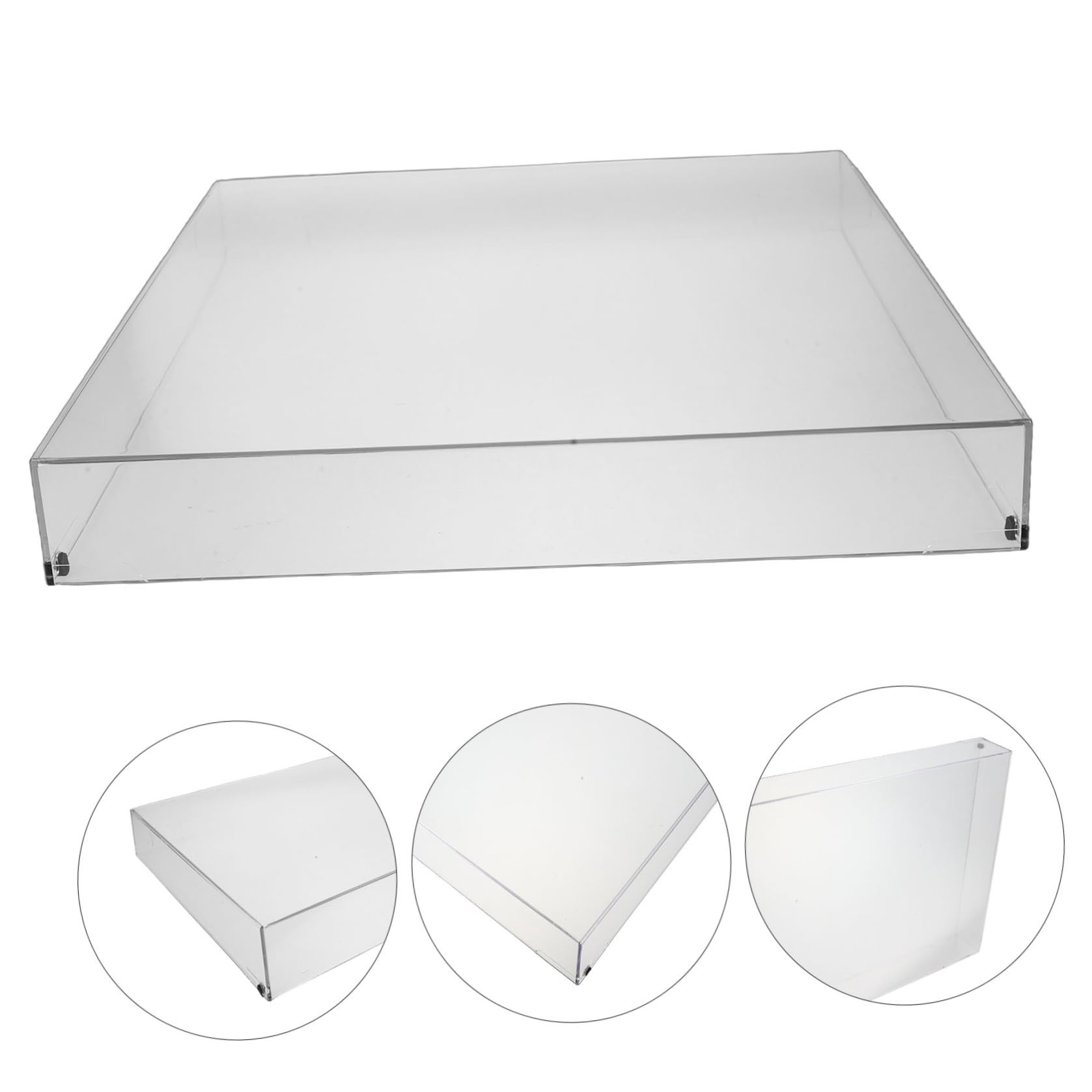 CALLARON Copertura Antipolvere Trasparente in Acrilico per Vinile, Leggera e Facile da Installare, per Impianti Audio Domestici e Protezione Stereo