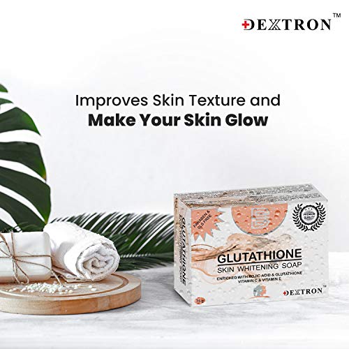 Image of Skin Lightening Soap with 1% Glutathione, Reduces Dark spots, Age Marks for Skin Brightening - 75gm (Regular, 150gm (2 X 75gm))
