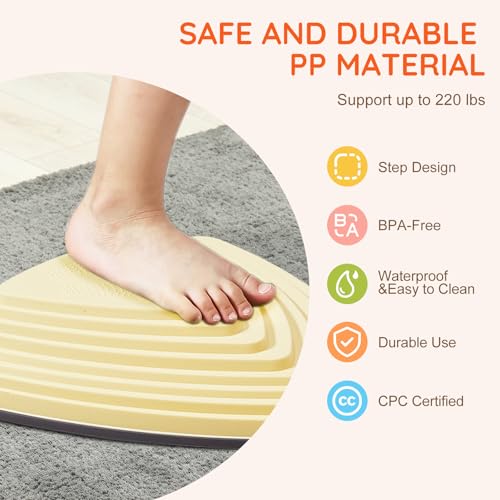 Image of VEVOR Balance Stepping Stones for Kids, 6 PCS, Up to 220 lbs, Non-Slip Toddlers Sensory Stepping Stones, Obstacle Course Coordination Game Toys Indoor or Outdoor Play for Children Aged 3 4 5 6 7 8+