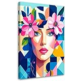 Feeby   Impression sur Toile   Chambre Salon   Portrait de femme inspiré du Bauhaus   20x30 1partie   Tableau Mural Intissé   Peintures sur Toile pour la Maison   Modern canvas Pictures