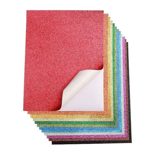 Papier artisanal pailleté autocollant pour projets artistiques et loisirs créatifs