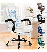 ALFORDSON Chaise De Bureau Ergonomique En Maille Blanche Avec Appui