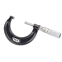 Vista 53 de Starrett 436.1 - Micrómetro exterior, tope trinquete, tuerca de bloqueo, caras de carburo, pulgadas, Negro, 1