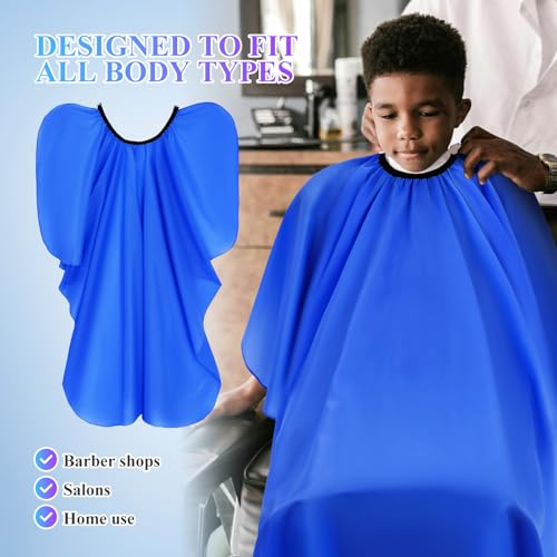 Capa profesional para peluquería azul talla grande miniatura 3