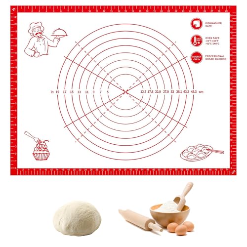 Tapis Silicone Patisserie Grand,80 × 60 cm Tapis Patisserie pour Étaler la Pate...