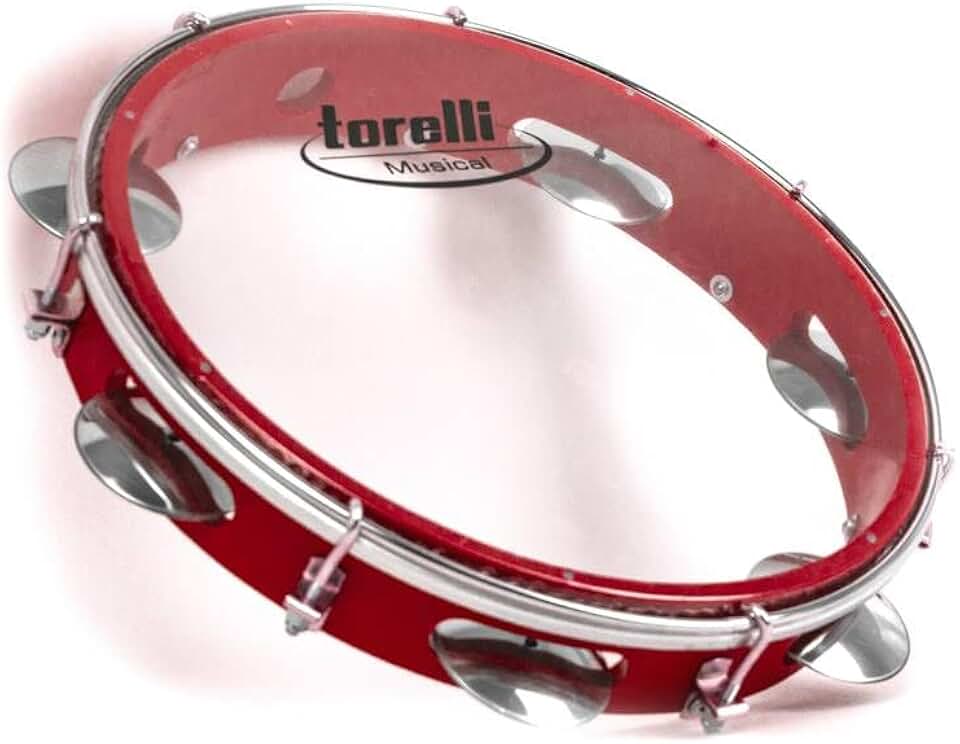 PANDEIRO INJETADO PELE NAILON TRANSPARENTE - VERMELHO